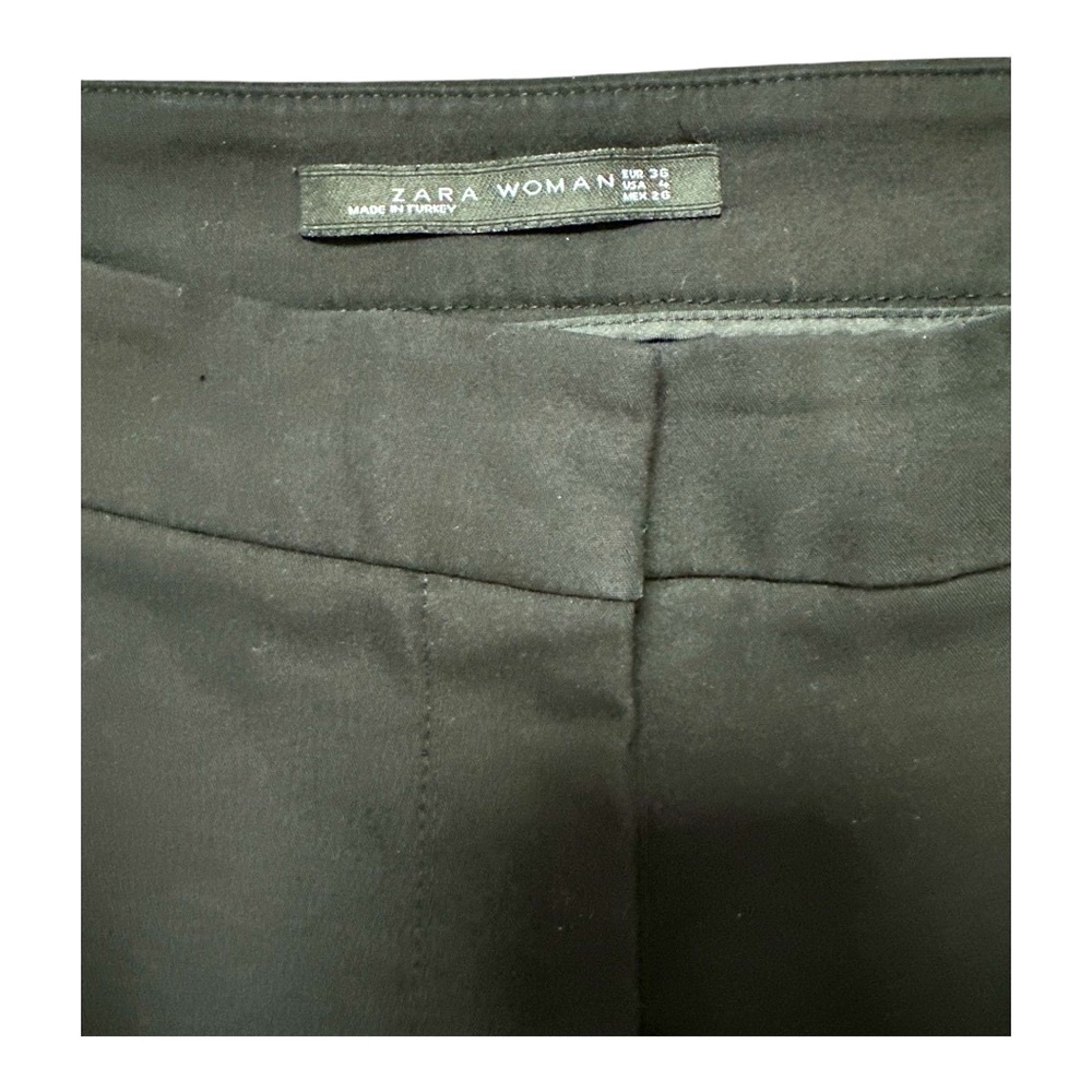Zara - EC - Black Slim Fit Trousers Size 4 - Picture 3 of 3
